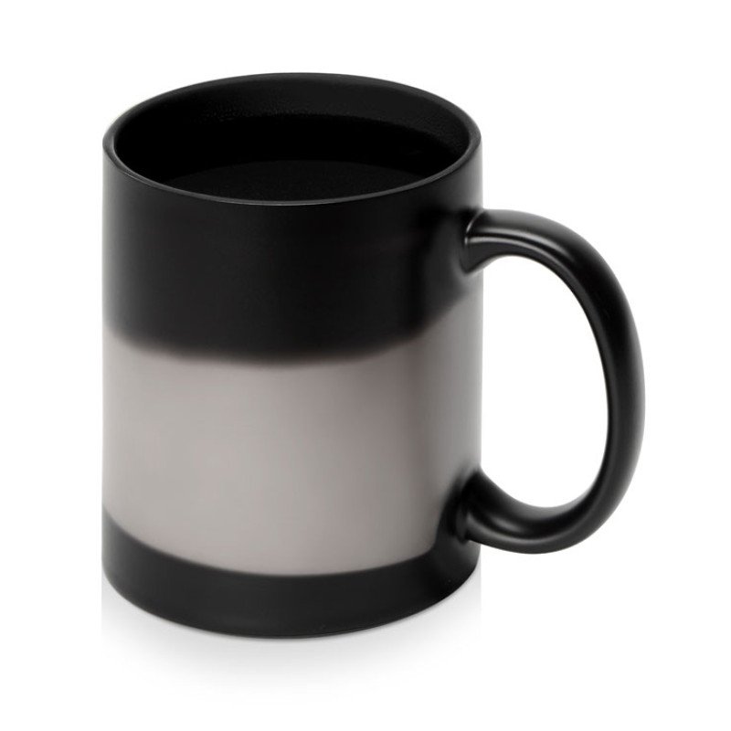 Кружка-хамелеон Surprise матовая, черный/черный (Р)