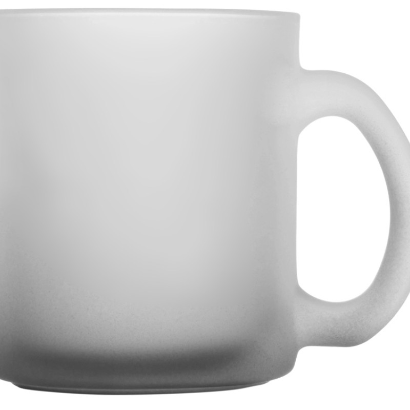 Стеклянная матовая кружка с градиентом для сублимации, черный "Ombre Sub"