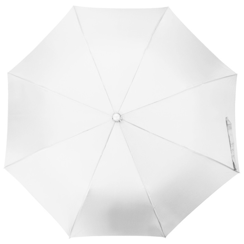 Зонт складной "Tulsa", полуавтоматический, 2 сложения, с чехлом, белый
