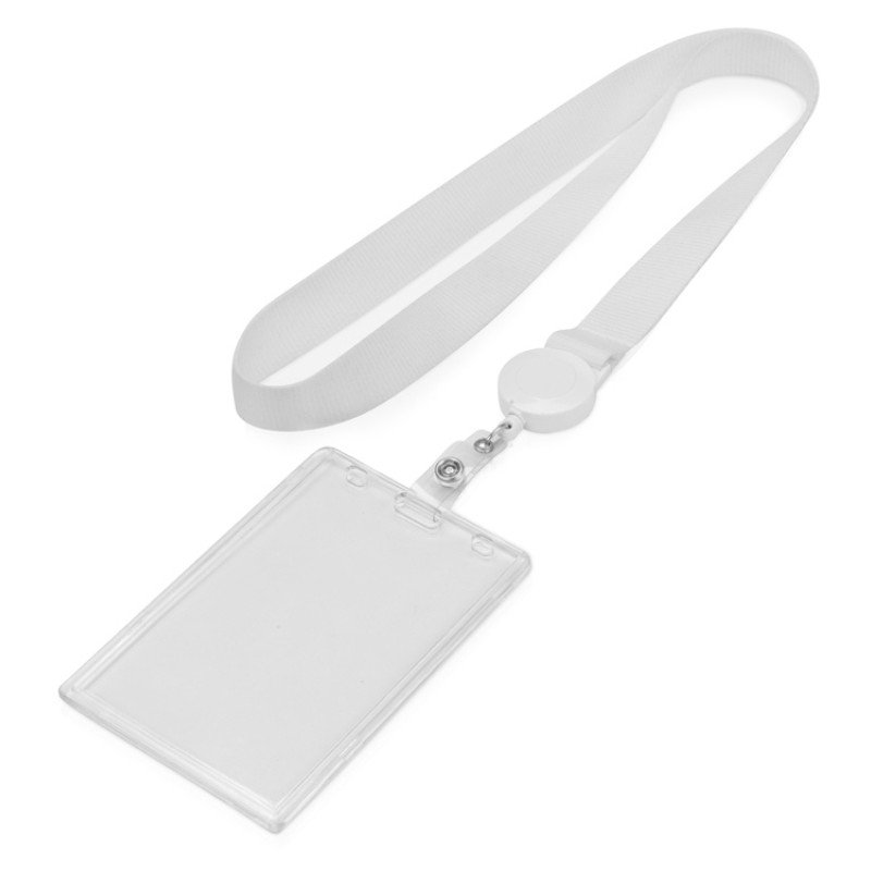 Ланьярд с ретрактором, белый