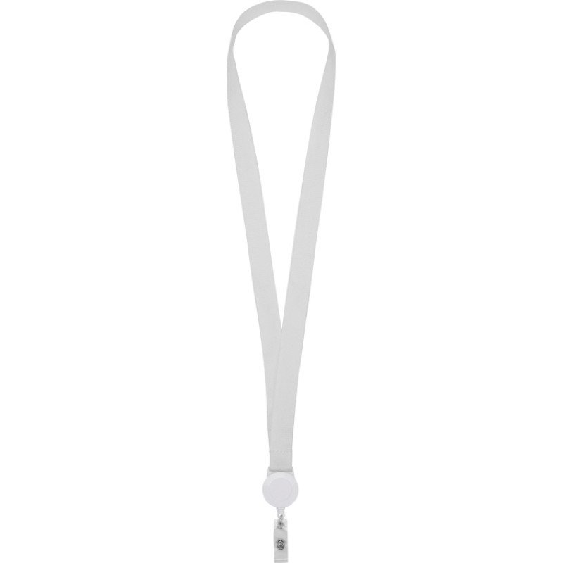 Ланьярд с ретрактором, белый