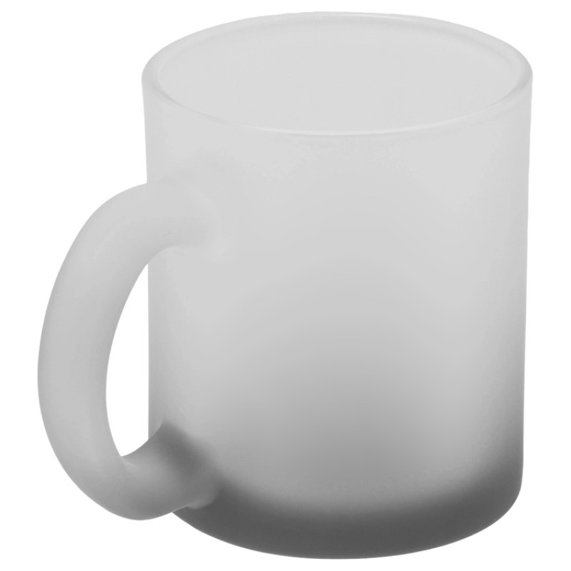 Стеклянная матовая кружка с градиентом для сублимации, черный "Ombre Sub"