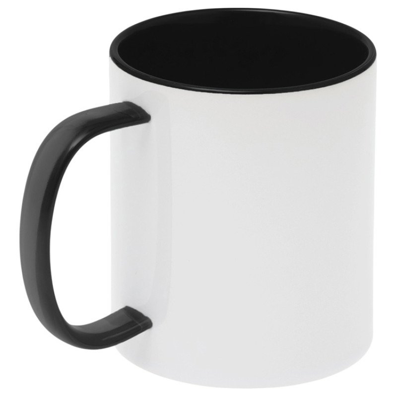Керамическая кружка со стеклянной ручкой для сублимации "Charm", черный