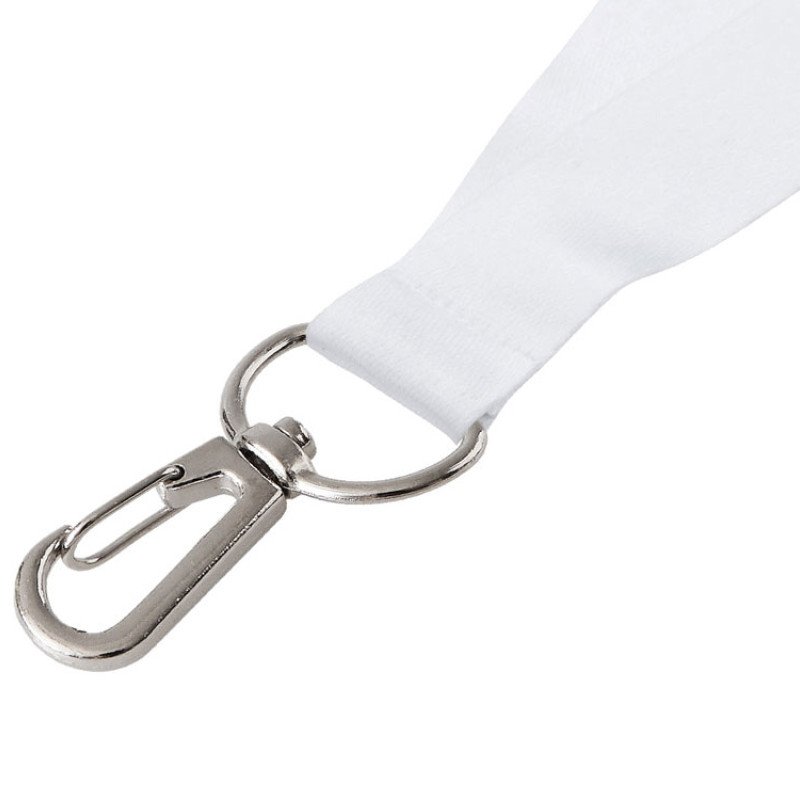 Ланъярд 2 см под сублимацию с трендовым карабином, серебристый