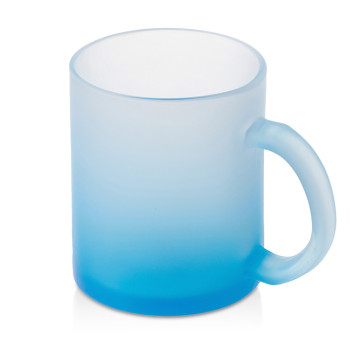 Стеклянная матовая кружка "Омбре" с градиентом для сублимации, синий
