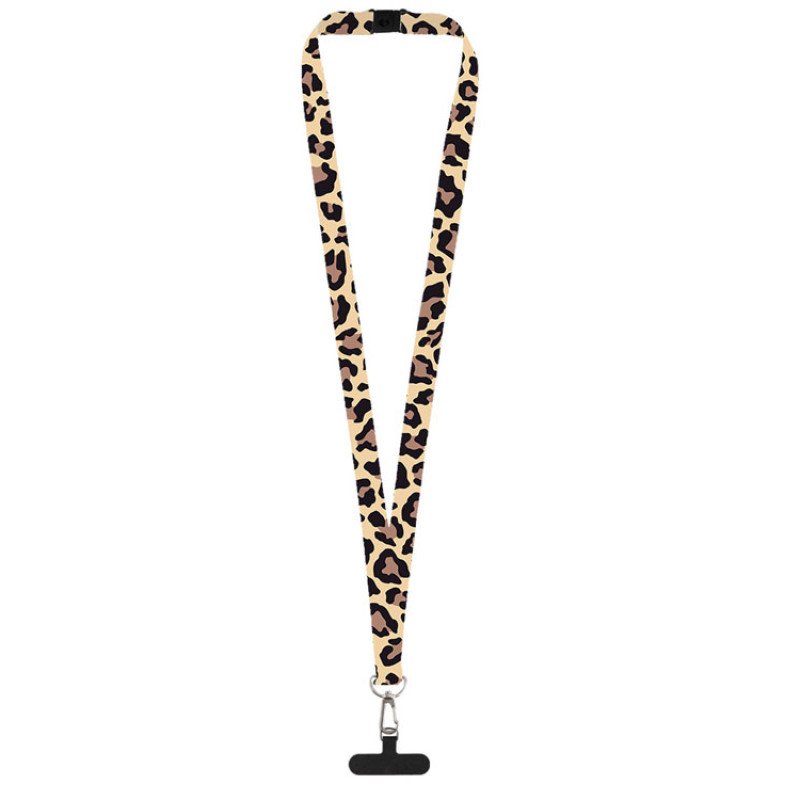 Ланъярд 2 см под сублимацию с трендовым карабином, замком обрыва и узким держателем для телефона из ПЭ, серебристый