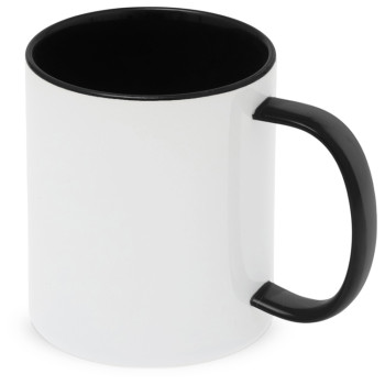 Керамическая кружка со стеклянной ручкой для сублимации "Charm", черный