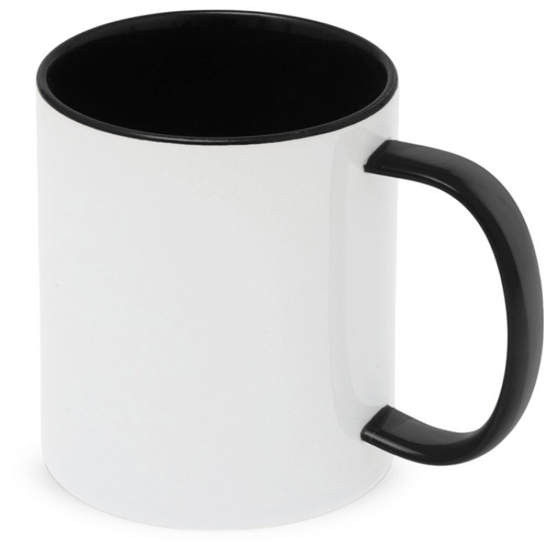 Керамическая кружка со стеклянной ручкой для сублимации "Charm", черный