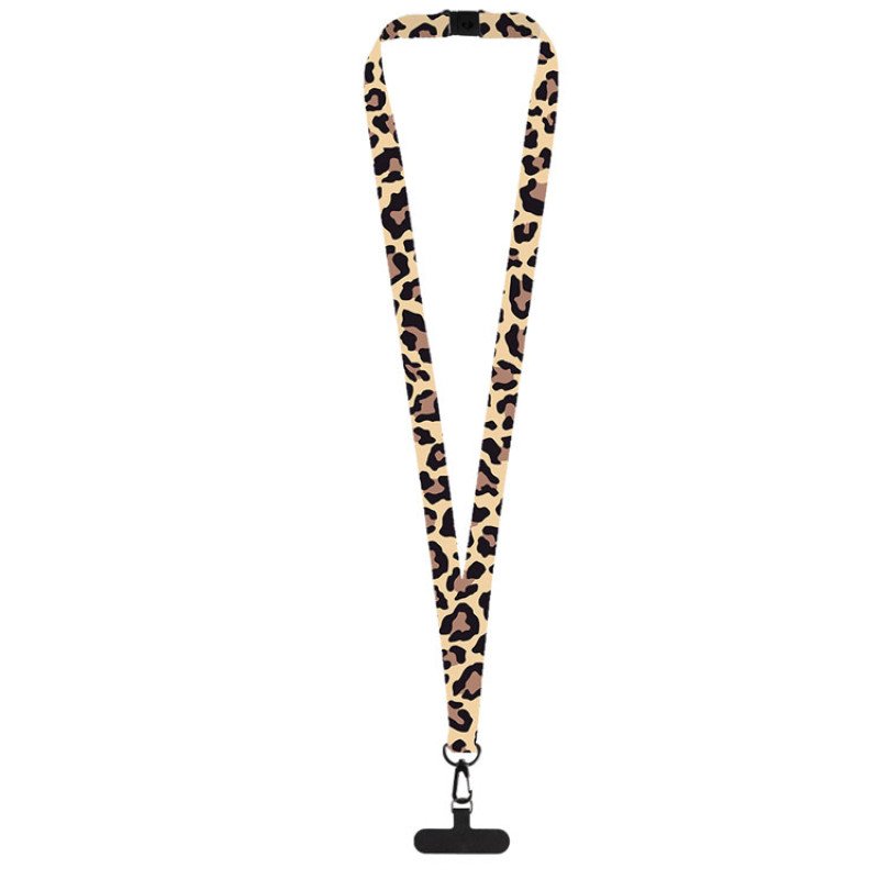 Ланъярд 2 см под сублимацию с трендовым карабином, замком обрыва и узким держателем для телефона из ПЭ, черный