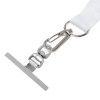 Ланъярд 2 см под сублимацию с трендовым карабином, замком обрыва и металлическим держателем для телефона, серебристый