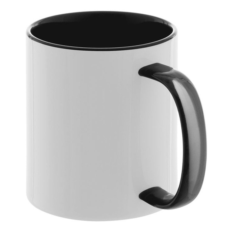Керамическая кружка со стеклянной ручкой для сублимации "Charm", черный