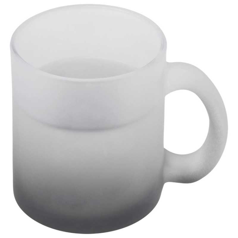 Стеклянная матовая кружка с градиентом для сублимации, черный "Ombre Sub"