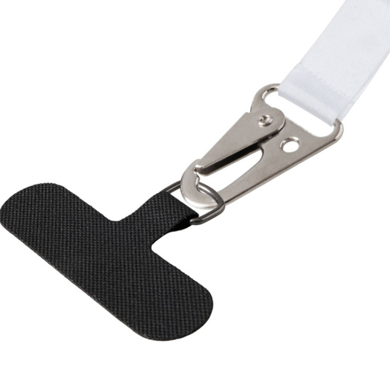 Ланъярд 2,5 см под сублимацию с большим карабином и узким держателем для телефона из ПЭ