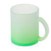 Стеклянная матовая кружка "Омбре" с градиентом для сублимации, зеленое яблоко