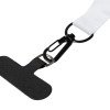 Ланъярд 2 см под сублимацию с трендовым карабином, замком обрыва и узким держателем для телефона из ПЭ, черный