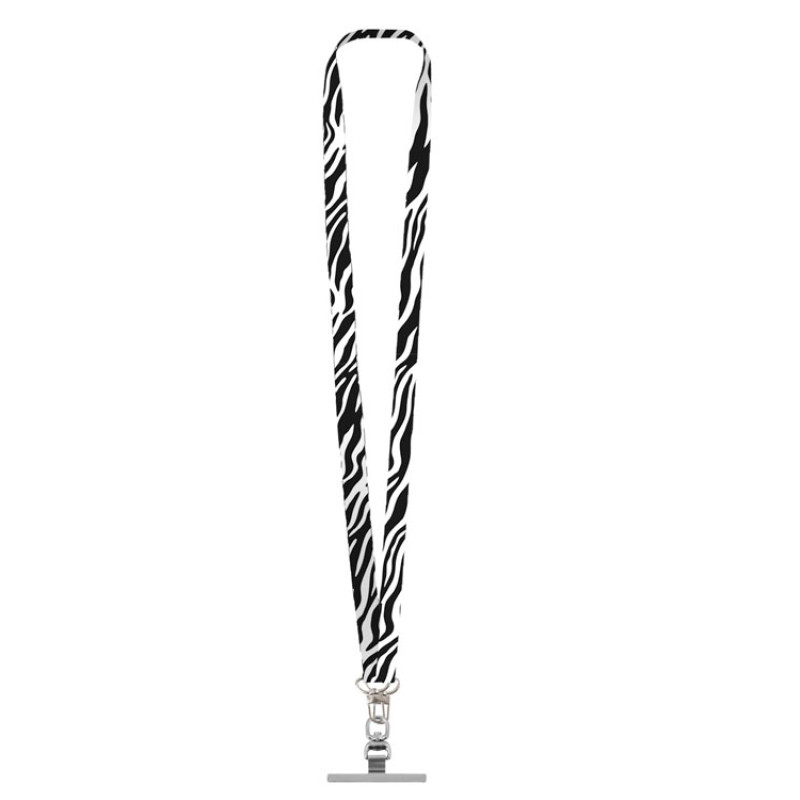 Ланъярд 2,5 см под сублимацию с 2-мя трендовыми карабинами и металлическим держателем для телефона