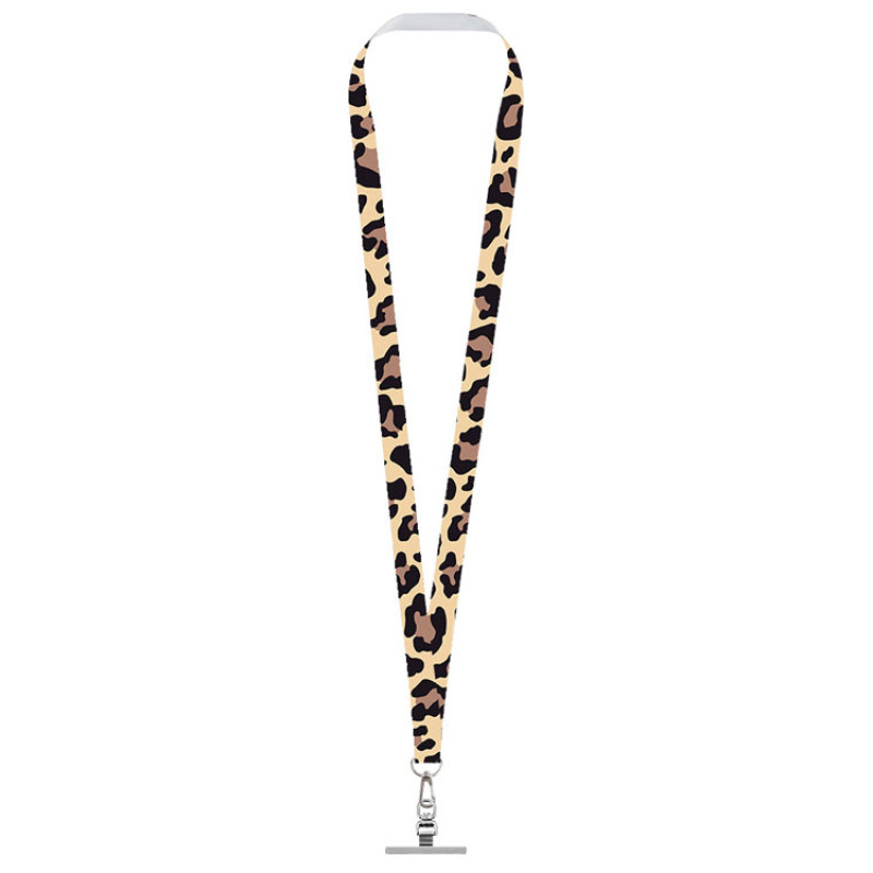 Ланъярд 2 см под сублимацию с трендовым карабином и металлическим держателем для телефона, серебристый