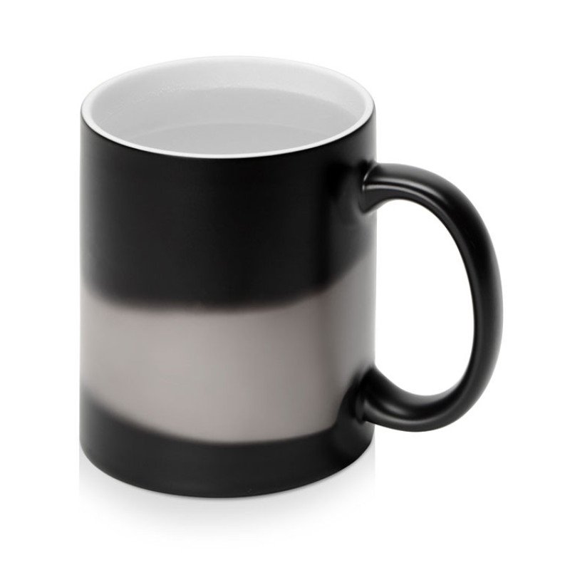 Кружка-хамелеон Magic матовая, черный/белый