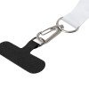 Ланъярд 2 см под сублимацию с трендовым карабином, замком обрыва и узким держателем для телефона из ПЭ, серебристый