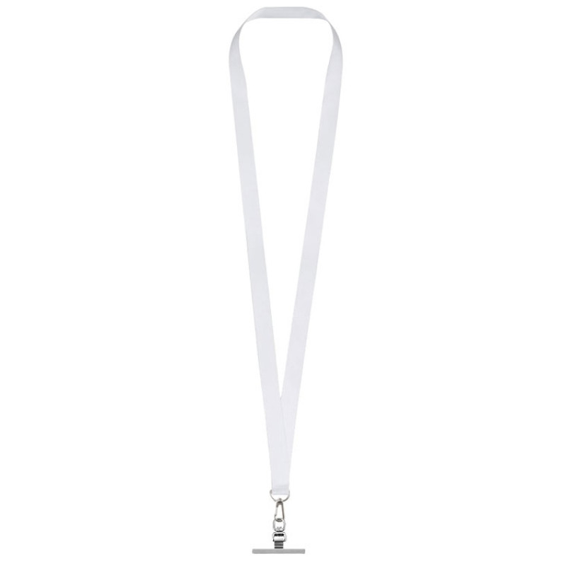 Ланъярд 2 см под сублимацию с трендовым карабином и металлическим держателем для телефона, серебристый