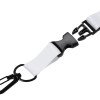 Ланъярд 2 см под сублимацию с карабином, межуровневым замком и замком обрыва, черный