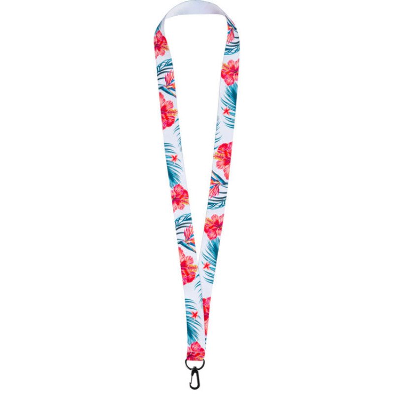 Ланъярд 2 см под сублимацию с трендовым карабином, черный