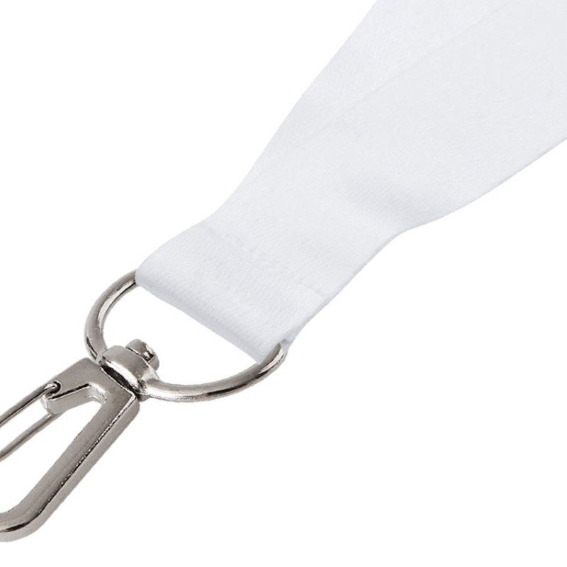 Ланъярд 2 см под сублимацию с карабином и замком обрыва, серебристый