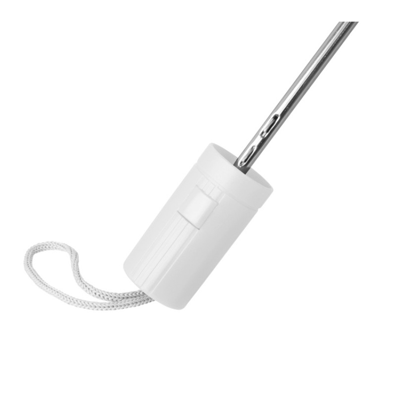 Зонт складной "Tulsa", полуавтоматический, 2 сложения, с чехлом, белый