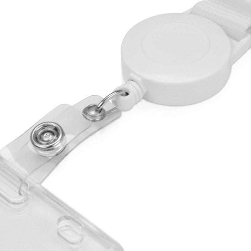 Ланьярд с ретрактором, белый