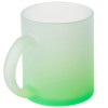 Стеклянная матовая кружка "Омбре" с градиентом для сублимации, зеленое яблоко