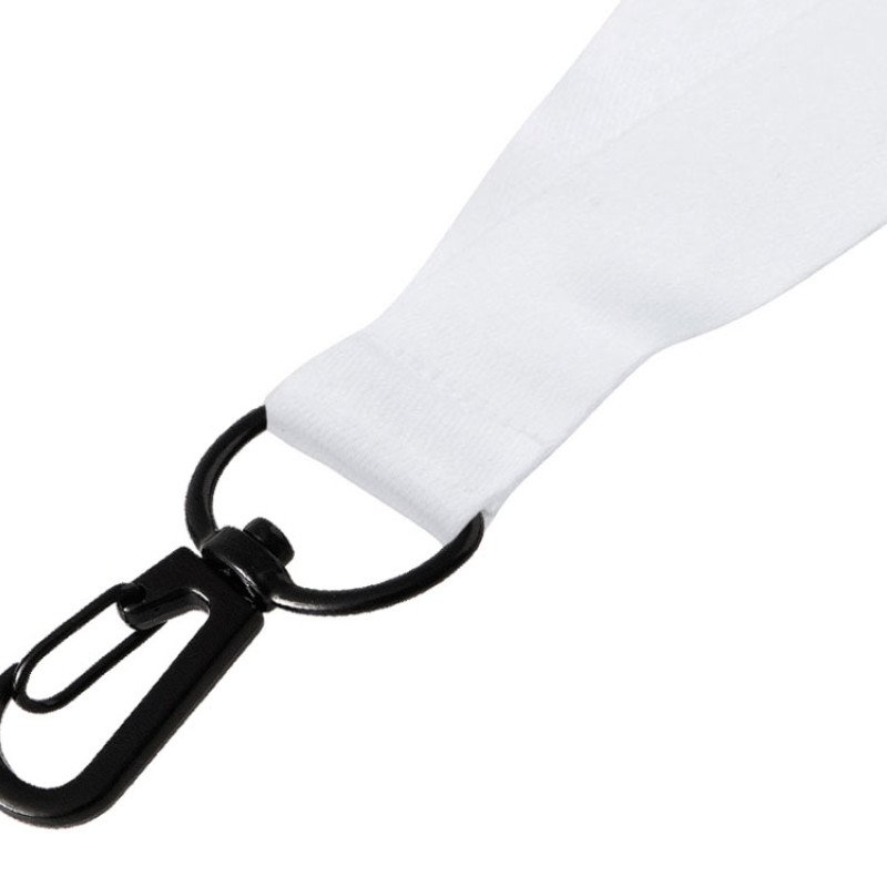 Ланъярд 2 см под сублимацию с трендовым карабином, черный