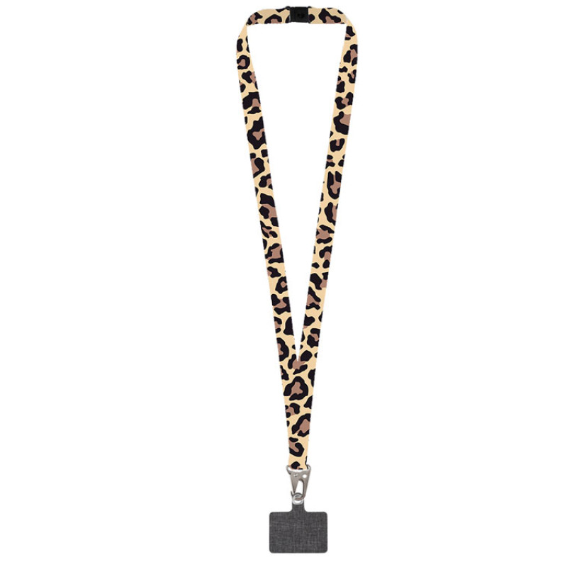 Ланъярд 2,5 см под сублимацию с большим карабином, замком обрыва и большим держателем для телефона из ПЭ