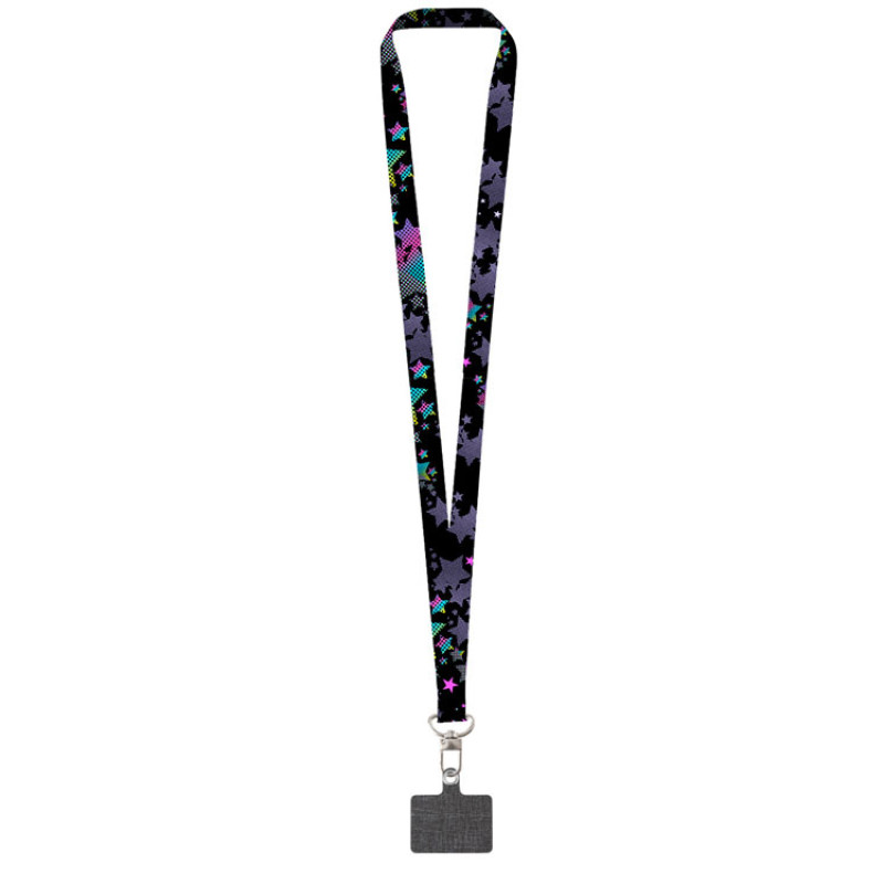 Ланъярд 2,5 см под сублимацию с трендовым карабином и большим держателем для телефона из ПЭ