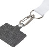 Ланъярд 2 см под сублимацию с трендовым карабином, замком обрыва и большим держателем для телефона из ПЭ, серебристый