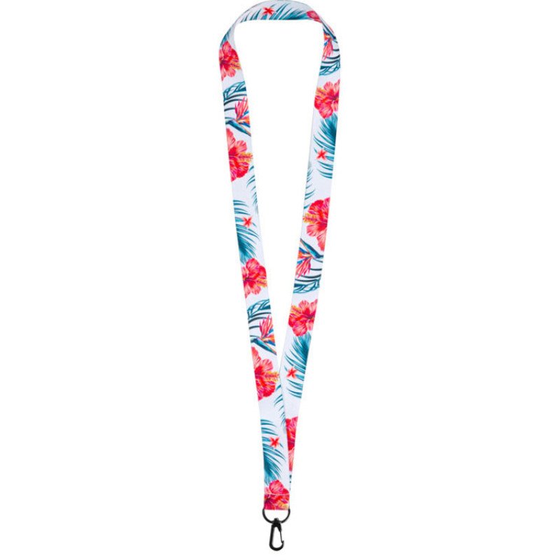 Ланъярд 2 см под сублимацию с трендовым карабином, черный