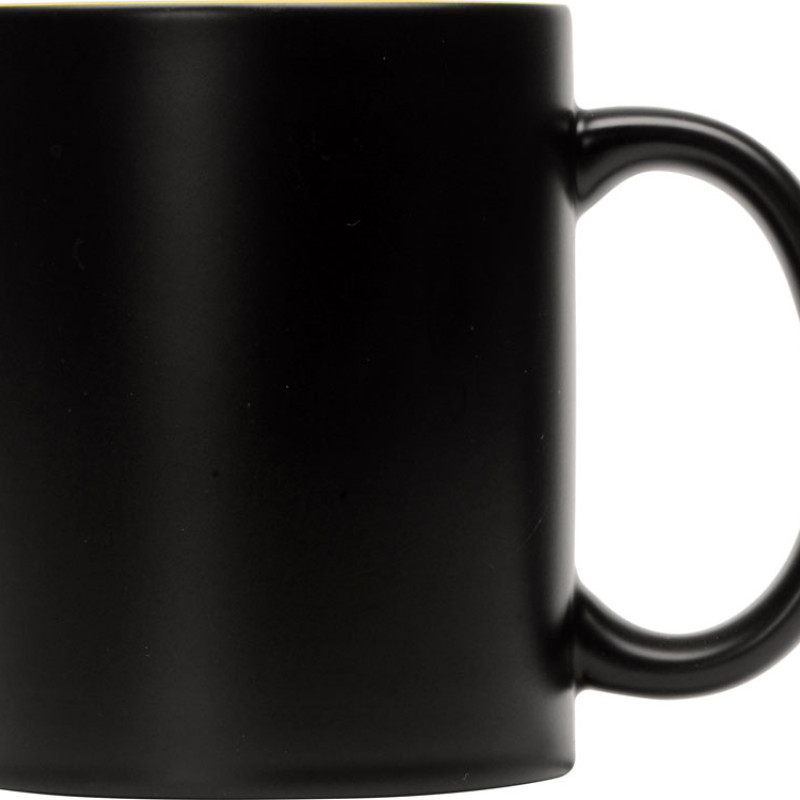 Кружка-хамелеон Surprise матовая, черный/желтый (Р)