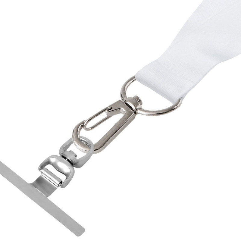 Ланъярд 2 см под сублимацию с трендовым карабином и металлическим держателем для телефона, серебристый