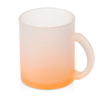 Стеклянная матовая кружка "Омбре" с градиентом для сублимации, оранжевый