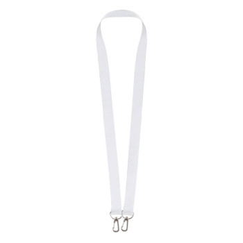 Ланъярд 2 см под сублимацию с 2-мя карабинами, серебристый