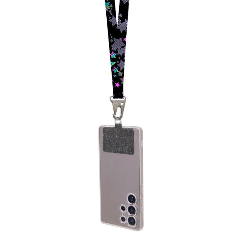 Ланъярд 2,5 см под сублимацию с большим карабином и большим держателем для телефона из ПЭ