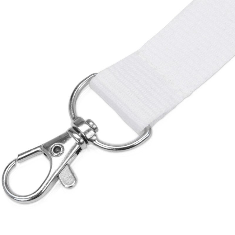 Ланьярд с карабином и замком безопасного разрыва, белый