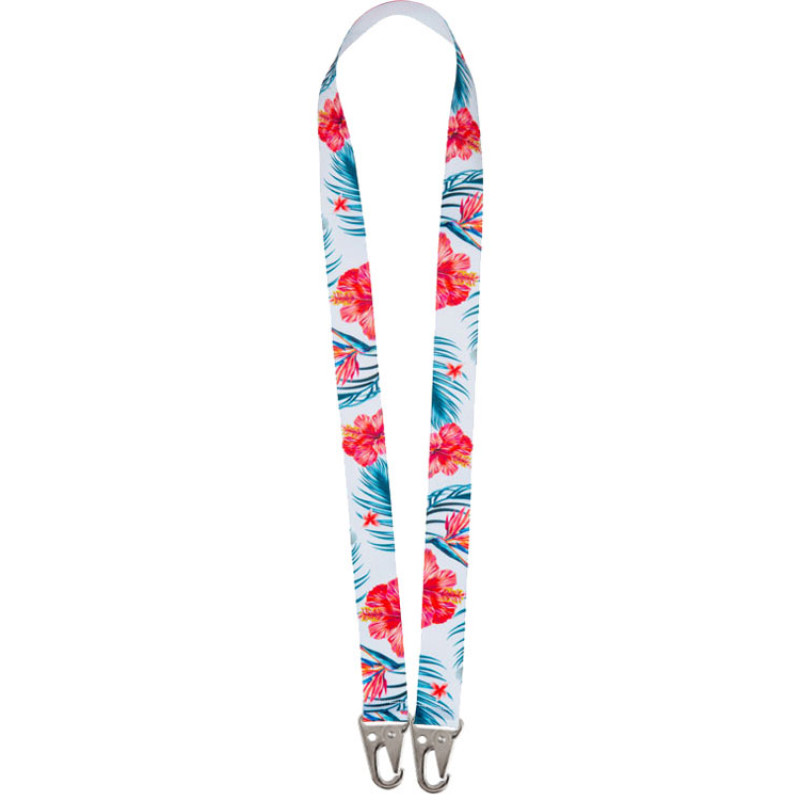 Ланъярд 2,5 см под сублимацию с 2-мя большими карабинами