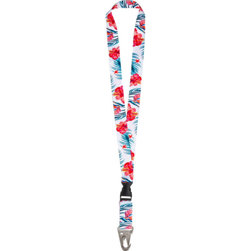 Ланъярд 2,5 см под сублимацию с большим карабином и межуровневым замком