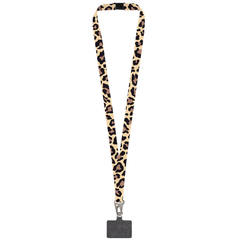 Ланъярд 2,5 см под сублимацию с большим карабином, замком обрыва и большим держателем для телефона из ПЭ