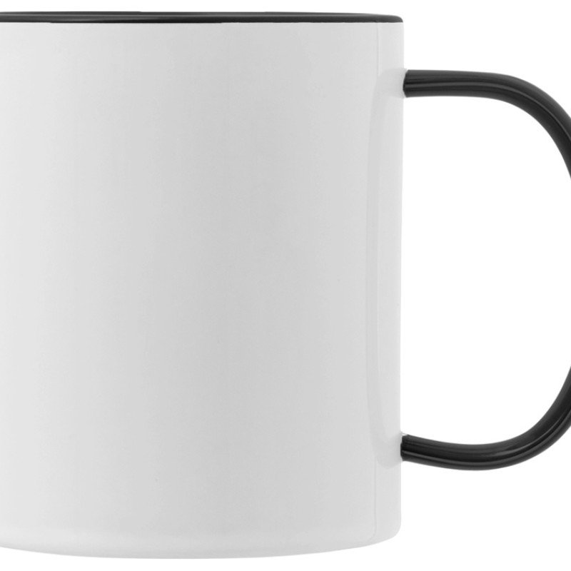 Керамическая кружка со стеклянной ручкой для сублимации "Charm", черный
