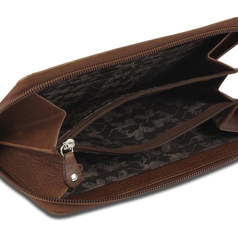 Кошелек Mano "Don Montez", натуральная кожа в коньячном цвете, 19 х 10,3 см