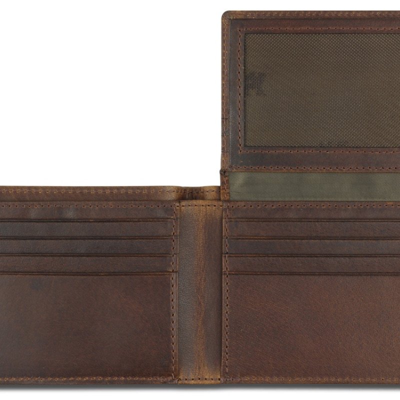 Портмоне Mano "Don Leon", натуральная кожа в коричневом цвете, 11 х 8,6 см