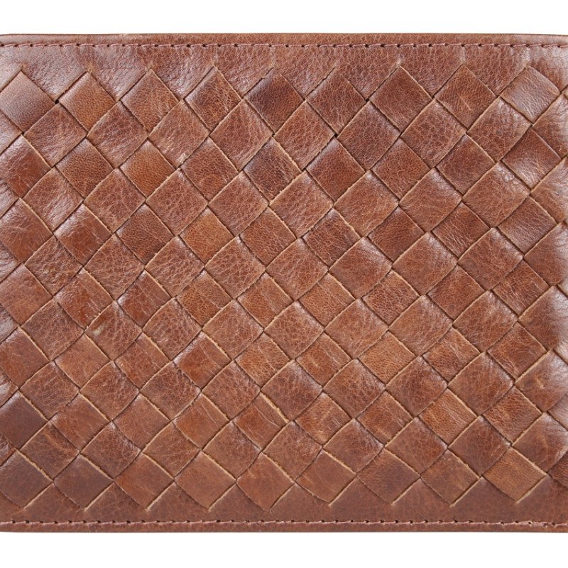 Бумажник Mano "Don Luca", натуральная кожа в коньячном цвете, 12,5 х 9,7 см