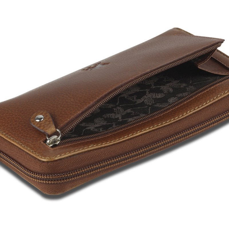 Кошелек Mano "Don Montez", натуральная кожа в коньячном цвете, 19 х 10,3 см