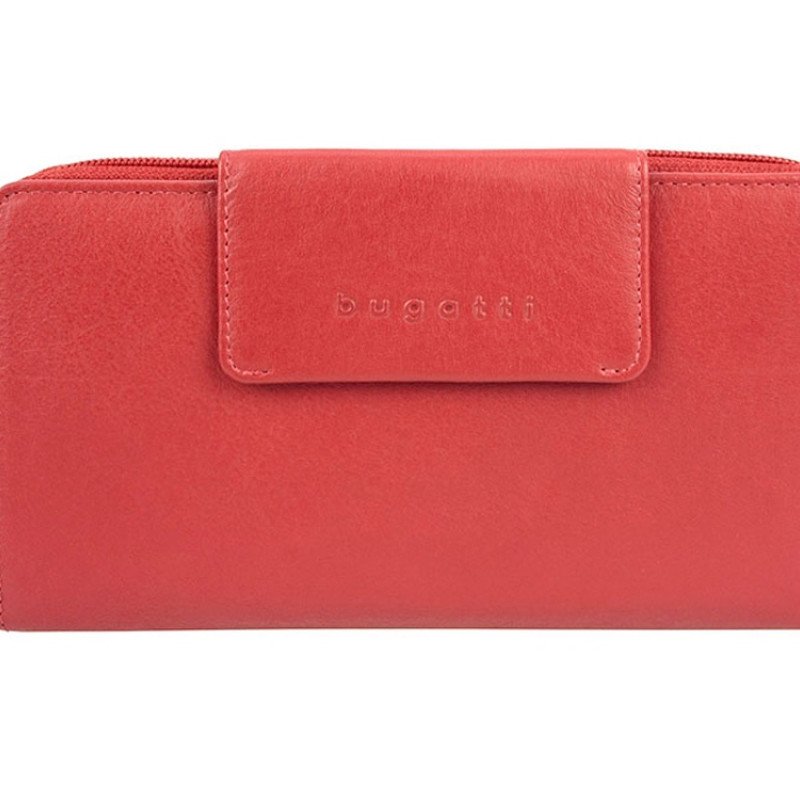 Кошелёк BUGATTI ЗЕНИТ | VERTICE, красный, натуральная воловья кожа, 19,5х3,5х11 см